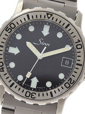 Sinn Diver's watch 8827.TI Date black Dial Automatic Men's Watch_951048